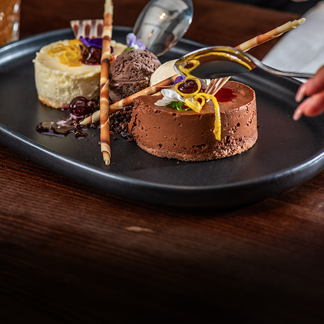 Dessert menu at The Salisbury Arms